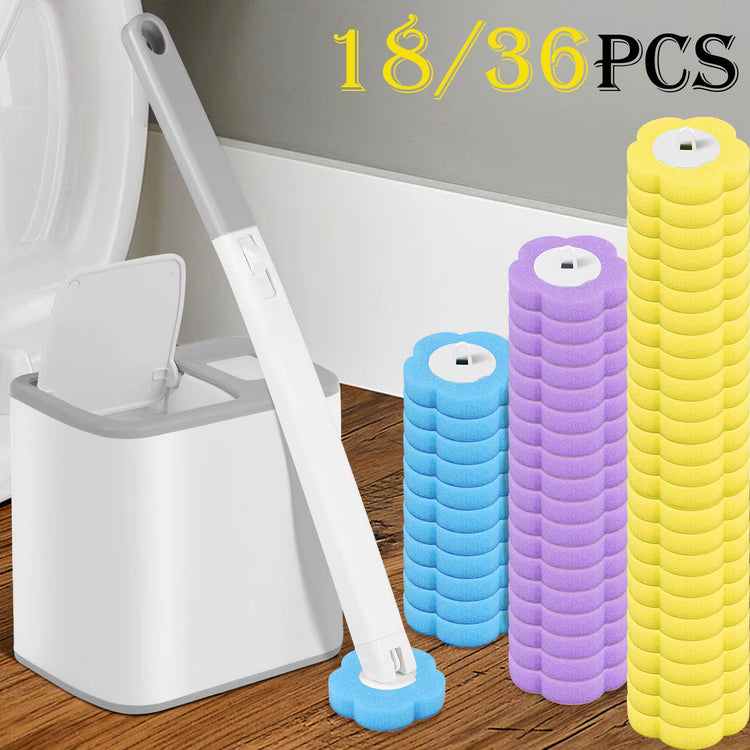 Throne Mate no-touch toilet brush with holder and scented refill heads