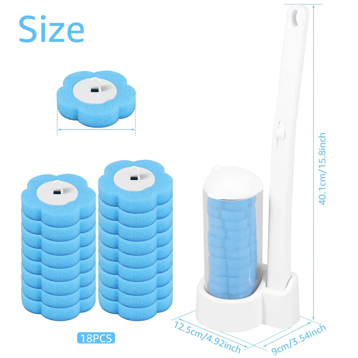 Throne Mate Starter Kit in white with 18 heads