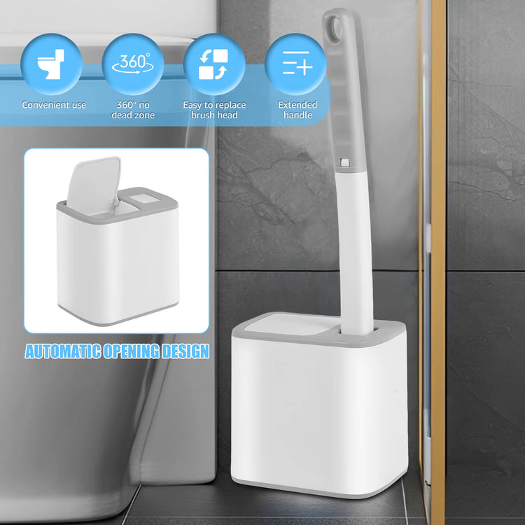Throne Mate toilet brush in its lidded holder
