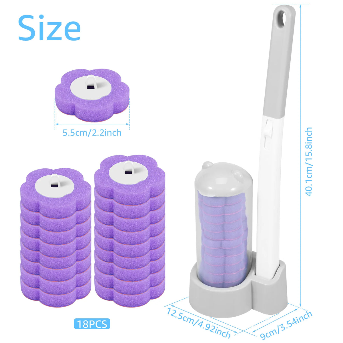 Throne Mate Starter Kit in grey with 18 heads