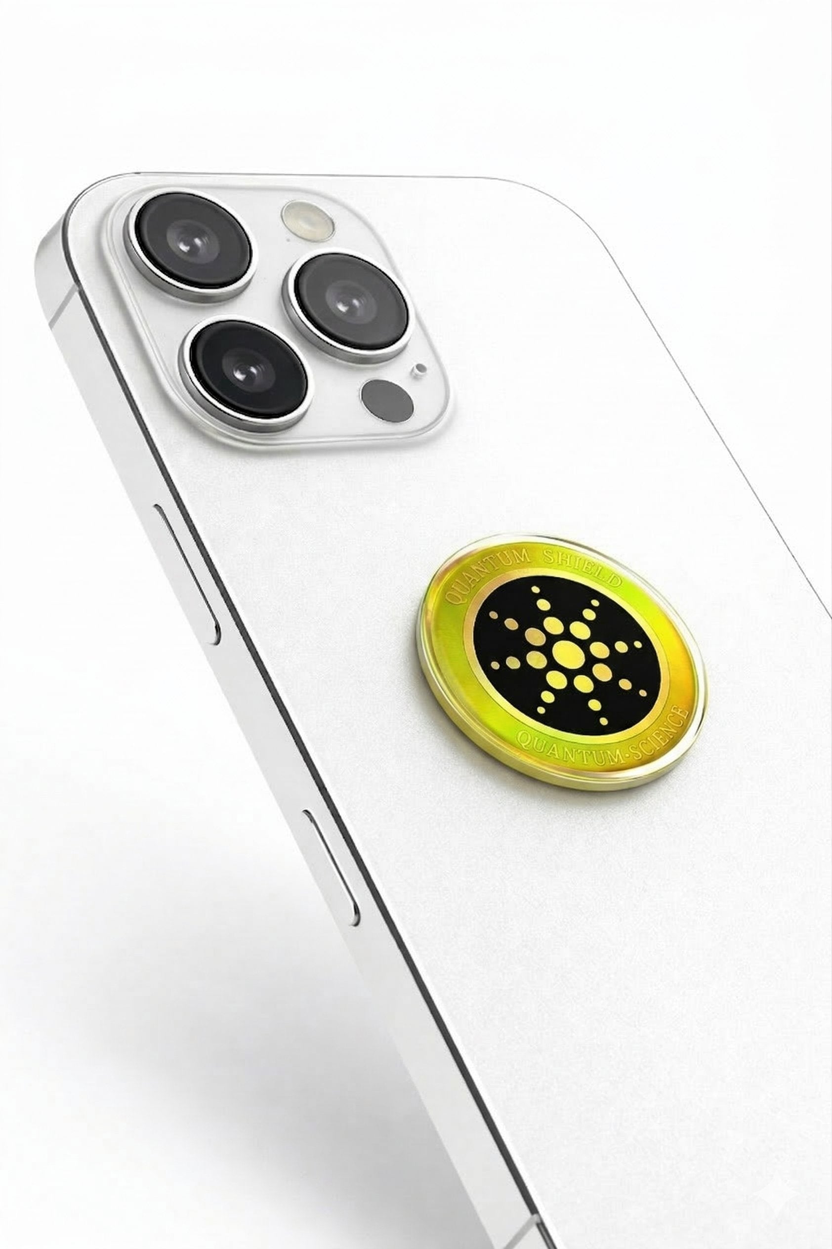 PureWave discreet on back of phone